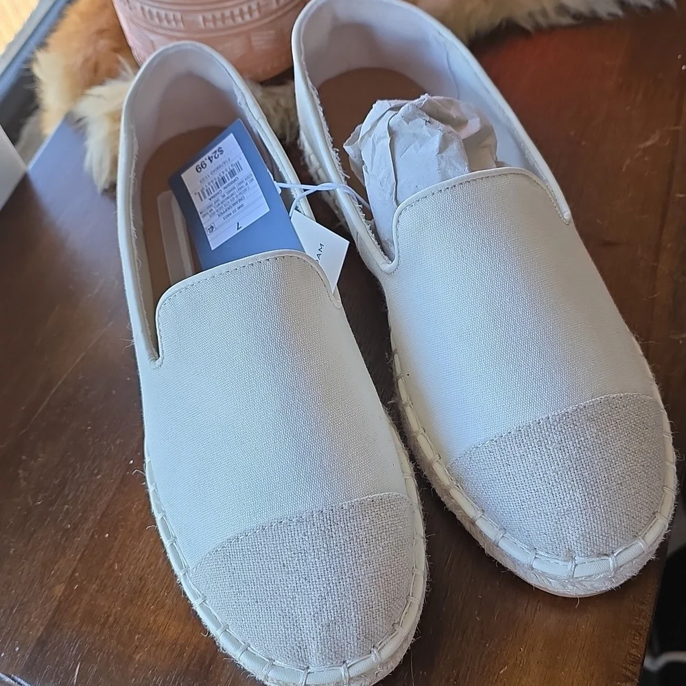 Universal Thread Cream Espadrilles Slip-On Shoes 7